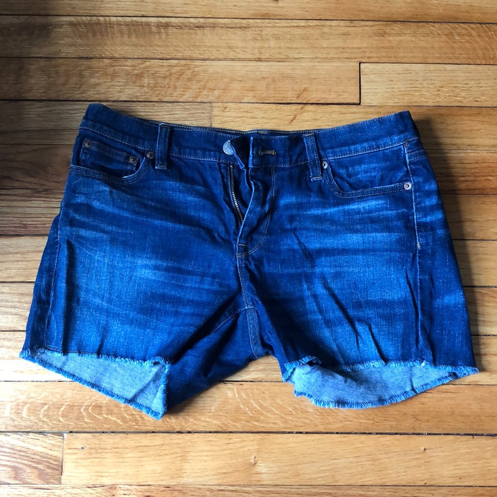 J. Crew frayed hem denim shorts